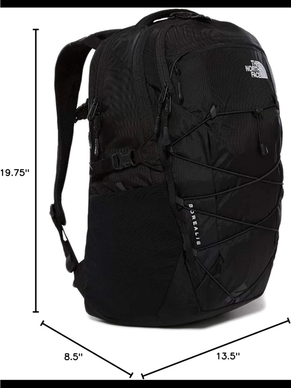 THE NORTH FACE UNISEX BOREALIS BACKPACK TNF BLACK - Picture 4 of 6